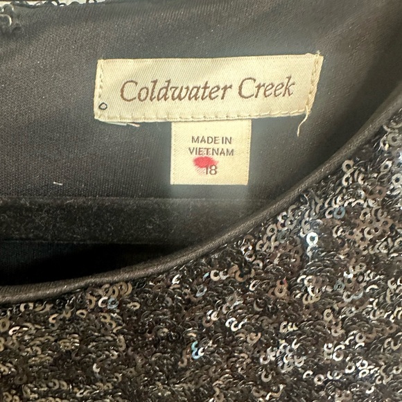NEW Coldwater Creek Black Sequined Lined Dress “A Time To Shine” Women’s Size 18 - Picture 5 of 9